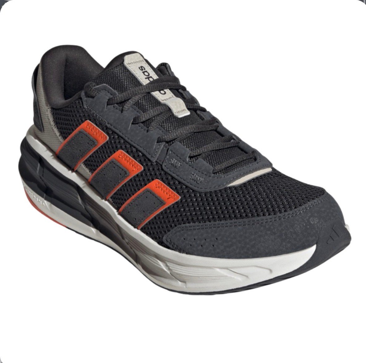 Adidas Men’s Astrastar Shoes – Carbon/Impact Orange – Size US 8.5