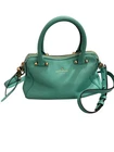 Kate Spade small leather satchel (pebbled leather with crossbody strap, mint/tur