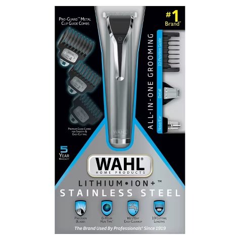 Wahl Lithium-Ion+ Stainless Steel All-in-One Grooming Kit – NEW OPEN BOX