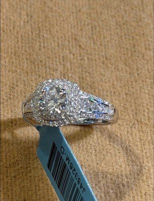 Sterling Silver MoissaniteRing 1.80 CTW Size 8