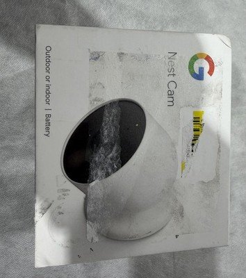 Google Nest Cam Battery Indoor/Outdoor Security Camera White New Open Box