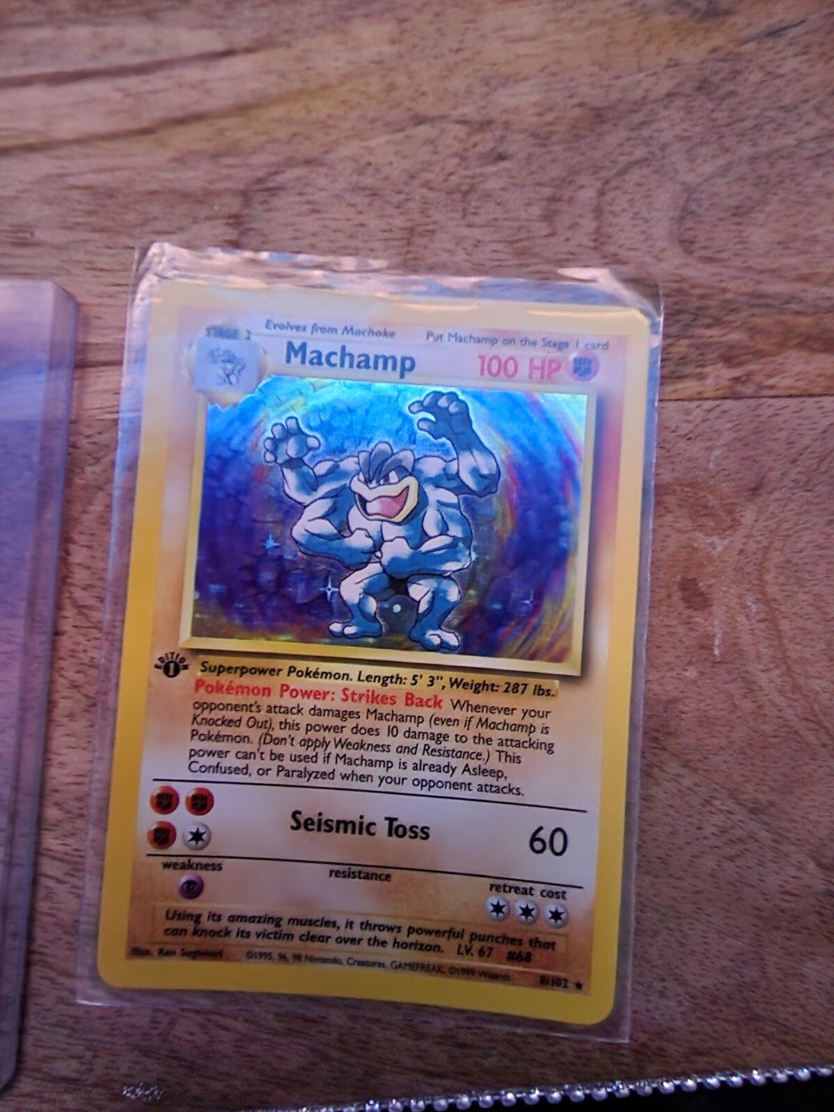 Pokémon TCG Machamp Base Set 8/102 Holo 1st Edition Holo Rare