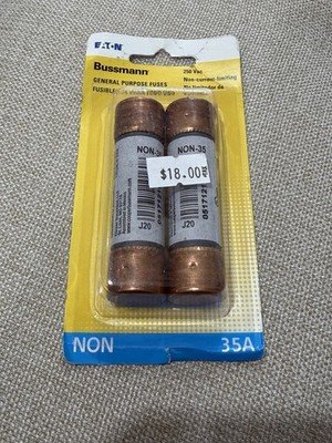 Eaton Bussmann NON-35 general-purpose cartridge fuses (35 Amp, 250V) sold as Is