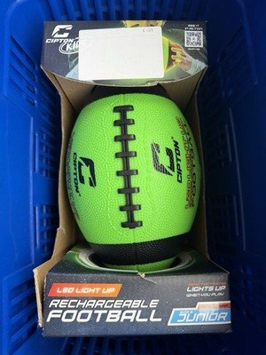 Cipton Kids LED Light Up Rechargeable Football Junior Size 6 Green New