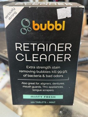 Bubbl Retainer Cleaner Tablets 120 Ct Invisalign Night Guard Cleaner 4 Month