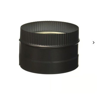 DuraVent DuraBlack 6 in. D Steel Stove Top Adapter 6DBK-AD