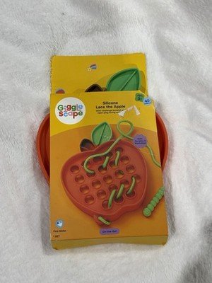 GiggleScape Silicone Lace the Apple Fine Motor Toy Ages 3+ New Damaged Box