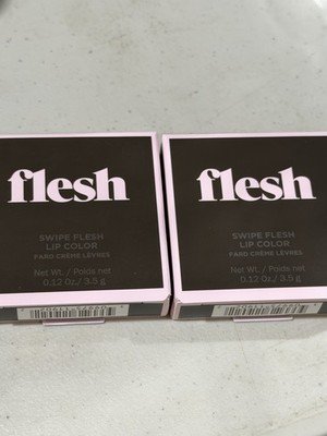 Set Of 2 Flesh Beauty By Revlon Swipe Flesh Lip Color  104 Puffy Case Has Mirror
