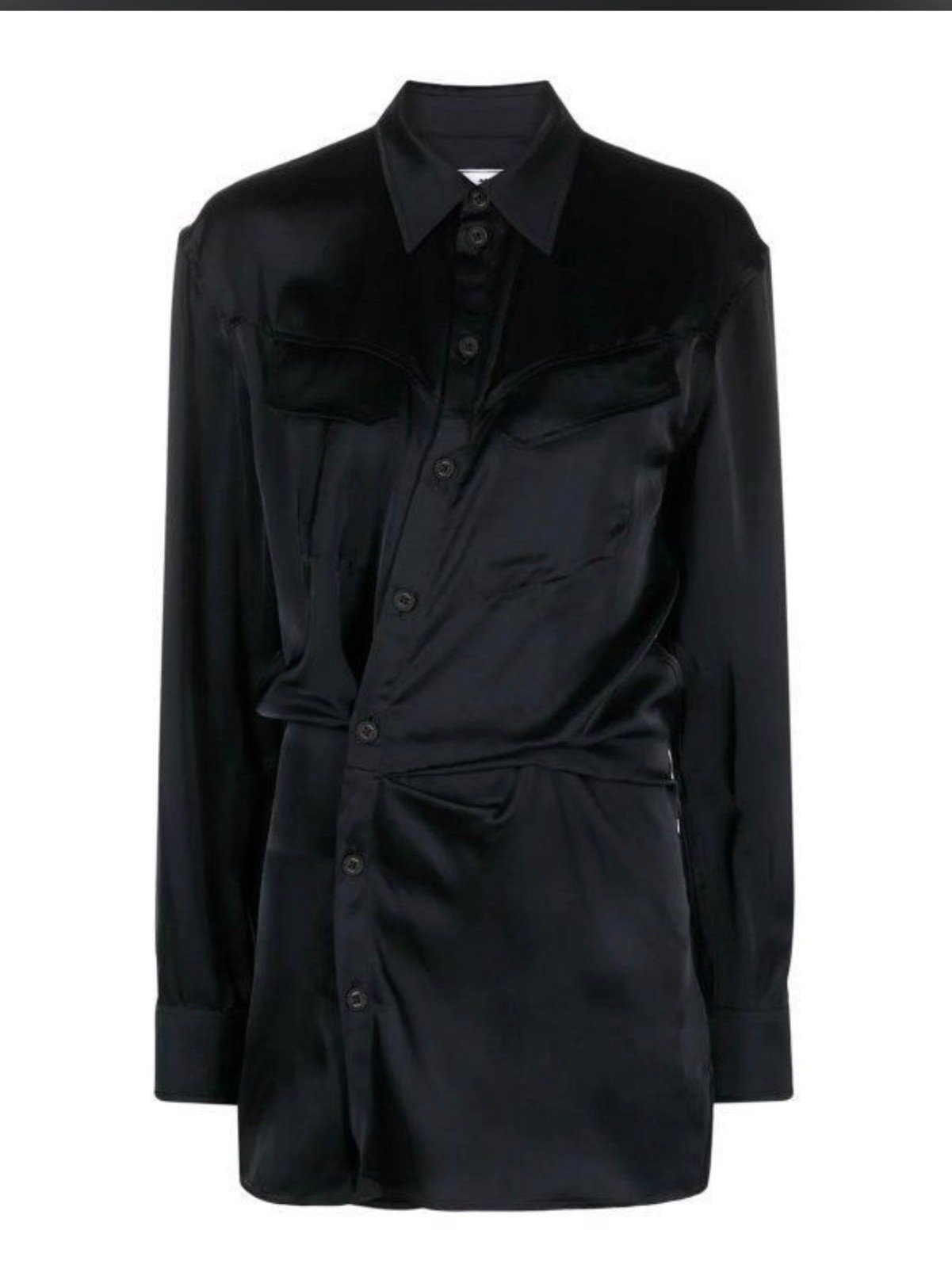 Off-White Toybox Satin Twist Shirt Dress – Size 40 (NWT)