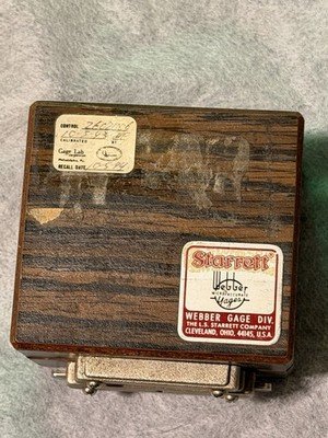 Starrett Webber Gage Block Set Jo Blocks 5pc Machinist Gauge Set w/ Wood Case US