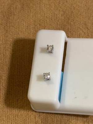Sterling Silver Moissanite Stud Earrings