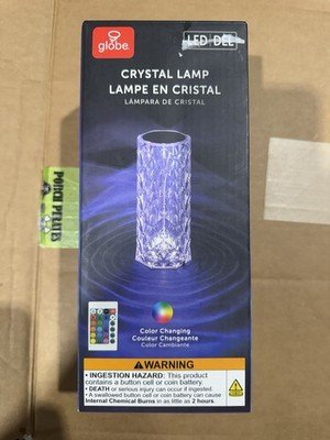 Globe LED Crystal Lamp Color Changing Table Light w/ Remote New