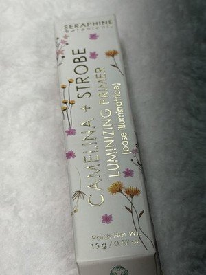 Seraphine Botanicals Camelina + Strobe Luminizing Primer Peach Glow 0.5oz Sealed