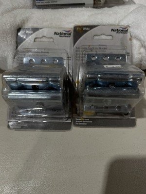 Lot of 2 National Hardware Adjustable Top Roller Brackets 2-1/2” Wide New
