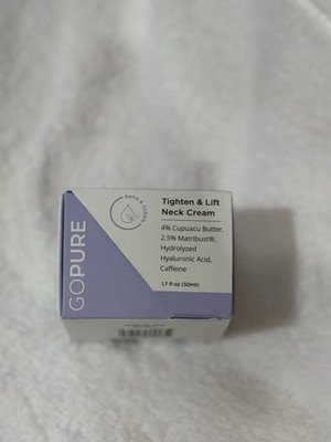 New & Sealed! Go Pure Tighten & Lift Neck Firming Cream 1.7 Oz 50ml Exp. 3/2028