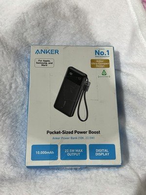 Anker Power Bank 10000mAh 22.5W Fast Charger USB-C Digital Display New Open Box