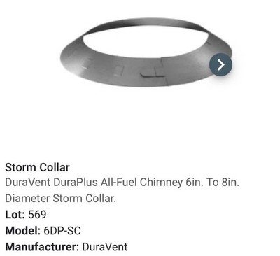 DuraPlus All-Fuel Chimney 6in. To 8in. Diameter Storm Collar