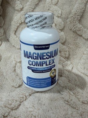 Decent Nature Magnesium Complex 1000mg 90 Capsules Glycinate Citrate Sealed