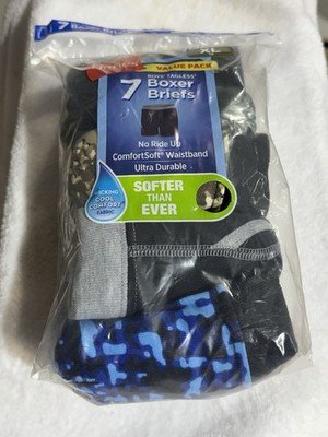 Boys Tagless Boxer Briefs 7 Pack XL (18) Value Pack No Ride Up ComfortSoft New S