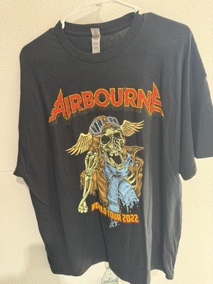 Official Airbourne World Tour 2022 T-Shirt XL Black Gildan Heavy Cotton New
