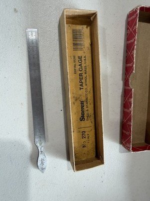 Vintage L. S. Starrett No. 270 Taper Gage Machinist Tool