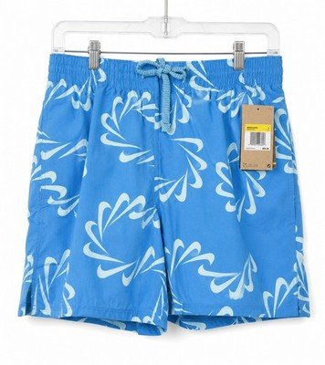 NWT Mens Nike Swoosh Allover Print Volley 5" Swim Shorts Size L Retail 58usd