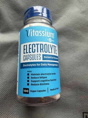 Vitassium Electrolyte Capsules 100ct by SaltStick EXP 2028 Sodium Potassium