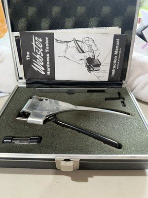 Webster B-75 Hardness Tester Kit w/ Case Manual Test Bar Accessories USA