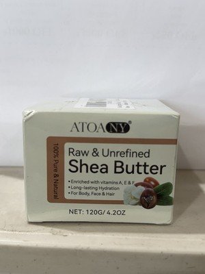ATOANY Raw & Unrefined Shea Butter 4.2oz 120g Body Face Hair Moisturizer