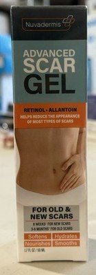 Nuvadermis Advanced Scar Gel 1.7oz Retinol Allantoin New Sealed Scar Treatment