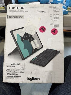 Logitech Flip Folio Keyboard Case iPad Pro 13 M4/M5 Air 13 M2/M3 Open Box