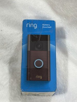 Ring Battery Video Doorbell WiFi Smart Doorbell Bronze w/ USB Cable & Mount