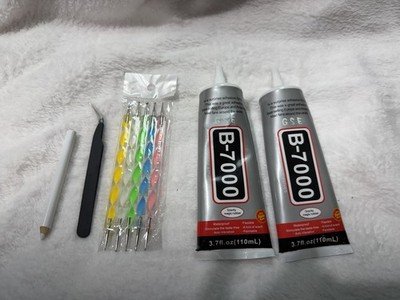2 Pack B-7000 Glue Kit 110ml Adhesive Rhinestone Jewelry Craft Repair Tools