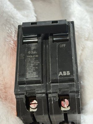 ABB THQL2140 40A 2-Pole Circuit Breaker 120/240V New Cosmetic Chip